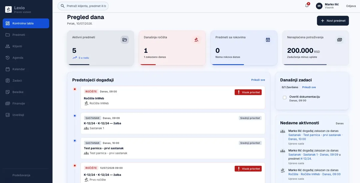 Lexio — Anwendungsvorschau