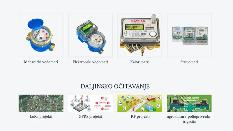Delta Nova Wasserzähler – Beispiel für Website-Entwicklung in Novi Sad