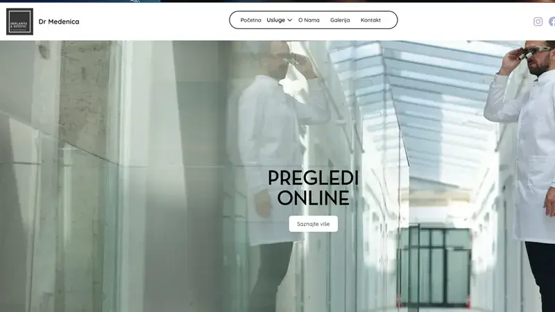 Dr Medenica – Beispiel für Website-Entwicklung in Novi Sad