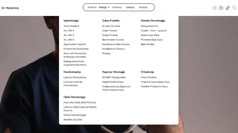 Dr Medenica – Beispiel für Website-Entwicklung in Novi Sad