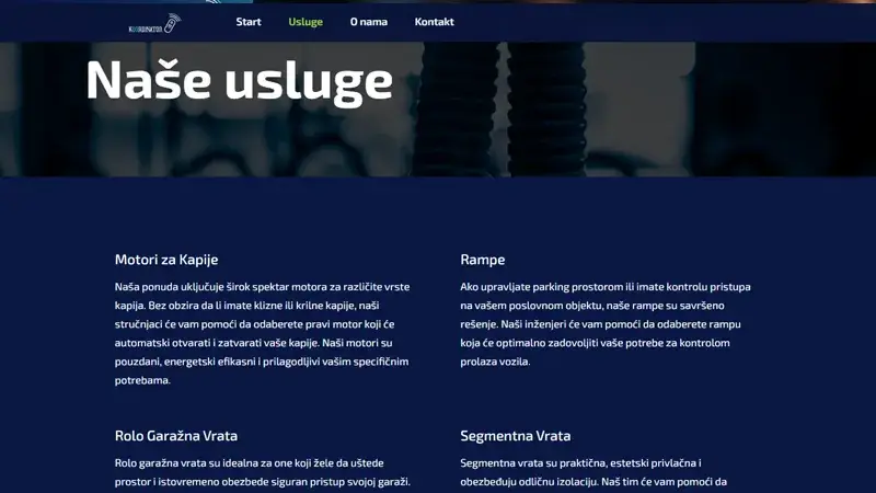 Koordinator – Beispiel für Website-Entwicklung in Novi Sad