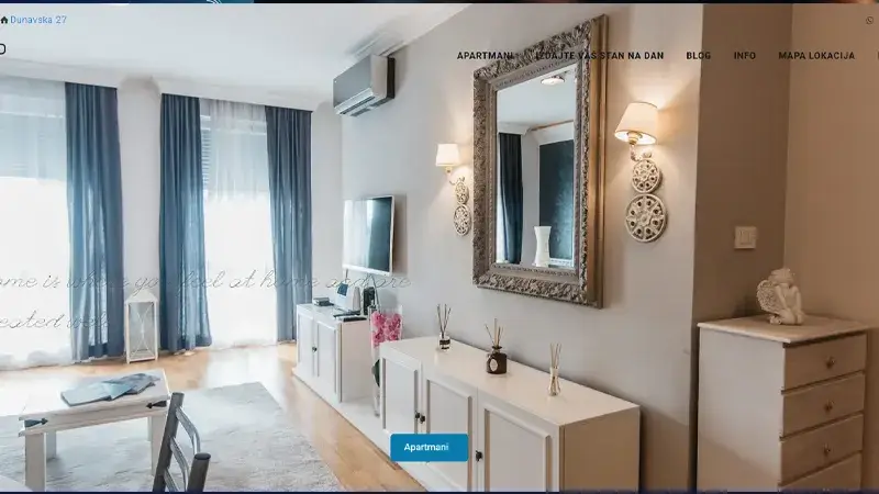 Novi Sad Apartmani (Novi Sad Wohnungen) – Beispiel für Website-Entwicklung