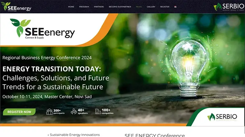 Serbio SEE Energy – Beispiel für Website-Entwicklung in Novi Sad