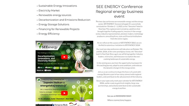 Serbio SEE Energy – Beispiel für Website-Entwicklung in Novi Sad