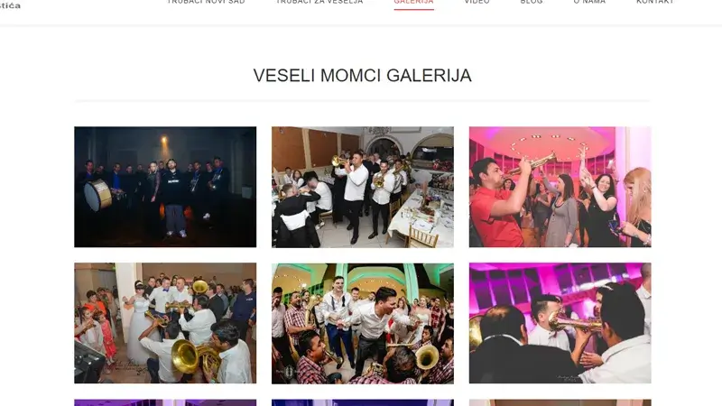 Trubači Novi Sad (Trompeter Novi Sad) – Beispiel für Website-Entwicklung